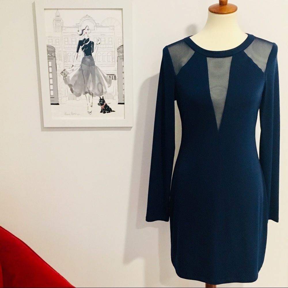 Navy Cocktail Dress-NWOT